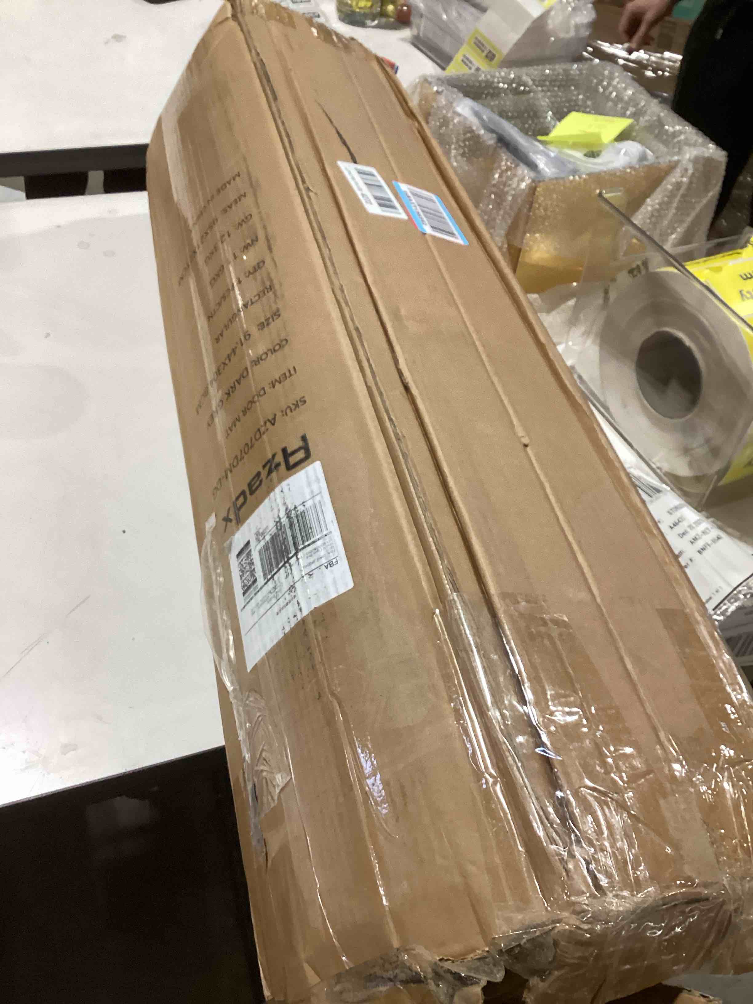 Azadx 3'x10' Indoor Outdoor Door Mat Heavy Duty Front Door Mat Ultra Absorbent Muddy Dirt Resist Wel