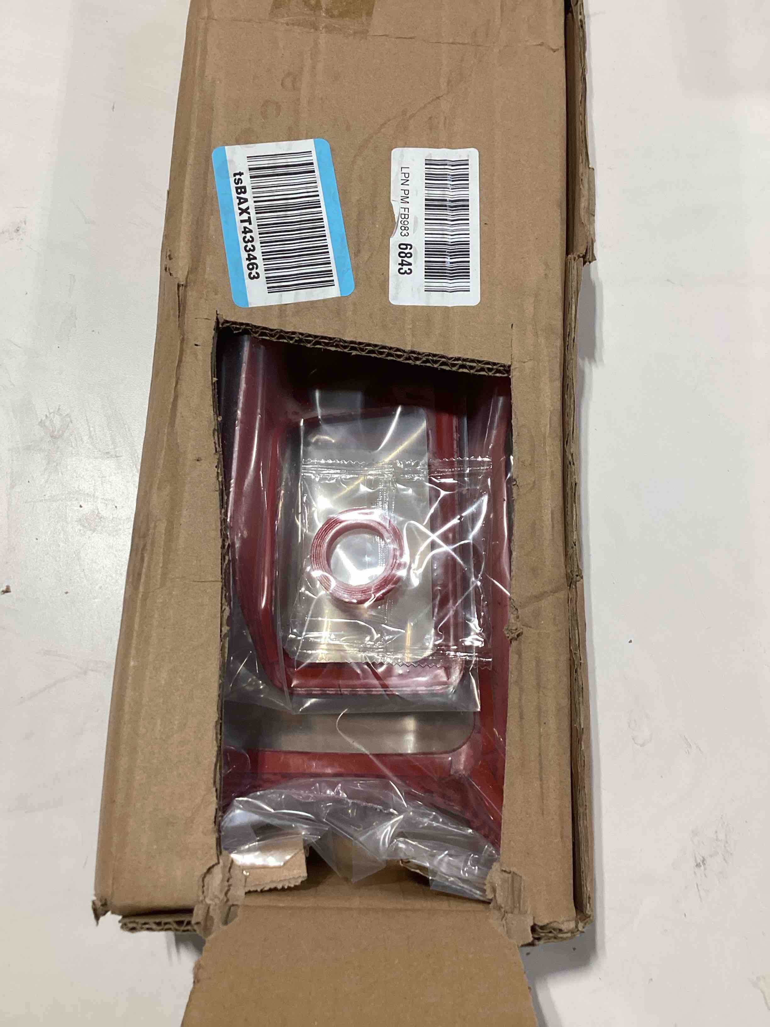 Condition photo showing As Is for Savadicar Red Carbon Fiber Interior Accessories - Gear Shift Panel Trim Set for 2018-Present Jeep Wr