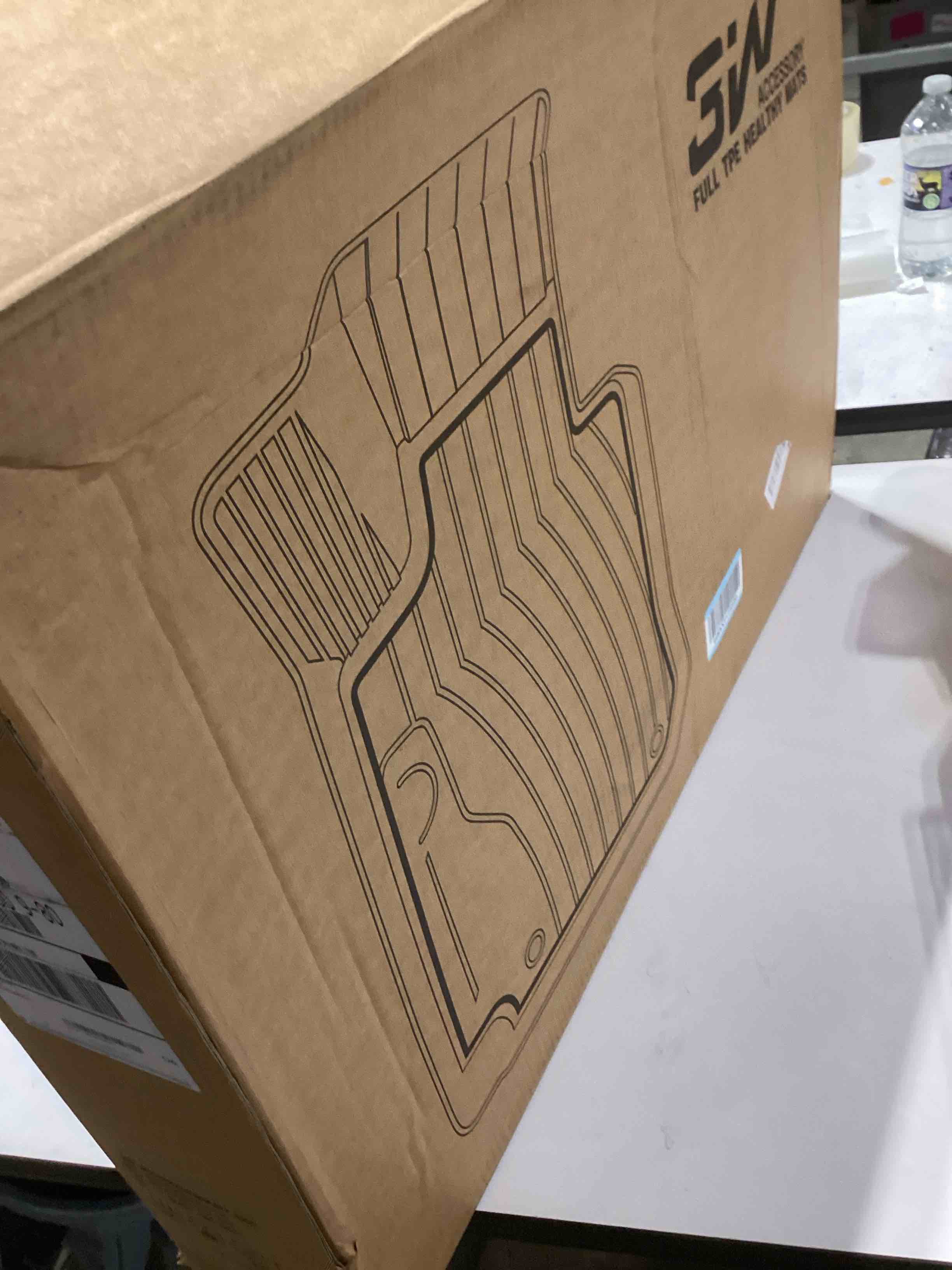 Condition photo showing As Is for 3W Floor Mats & Cargo Liner Custom Fit for Audi Q5/SQ5 2018-2024 2025 (Include Sportback 2021-2025) TPE All Weather Heavy Duty Floor Liner 1st and 2nd Row Full Set Car Trunk Mats