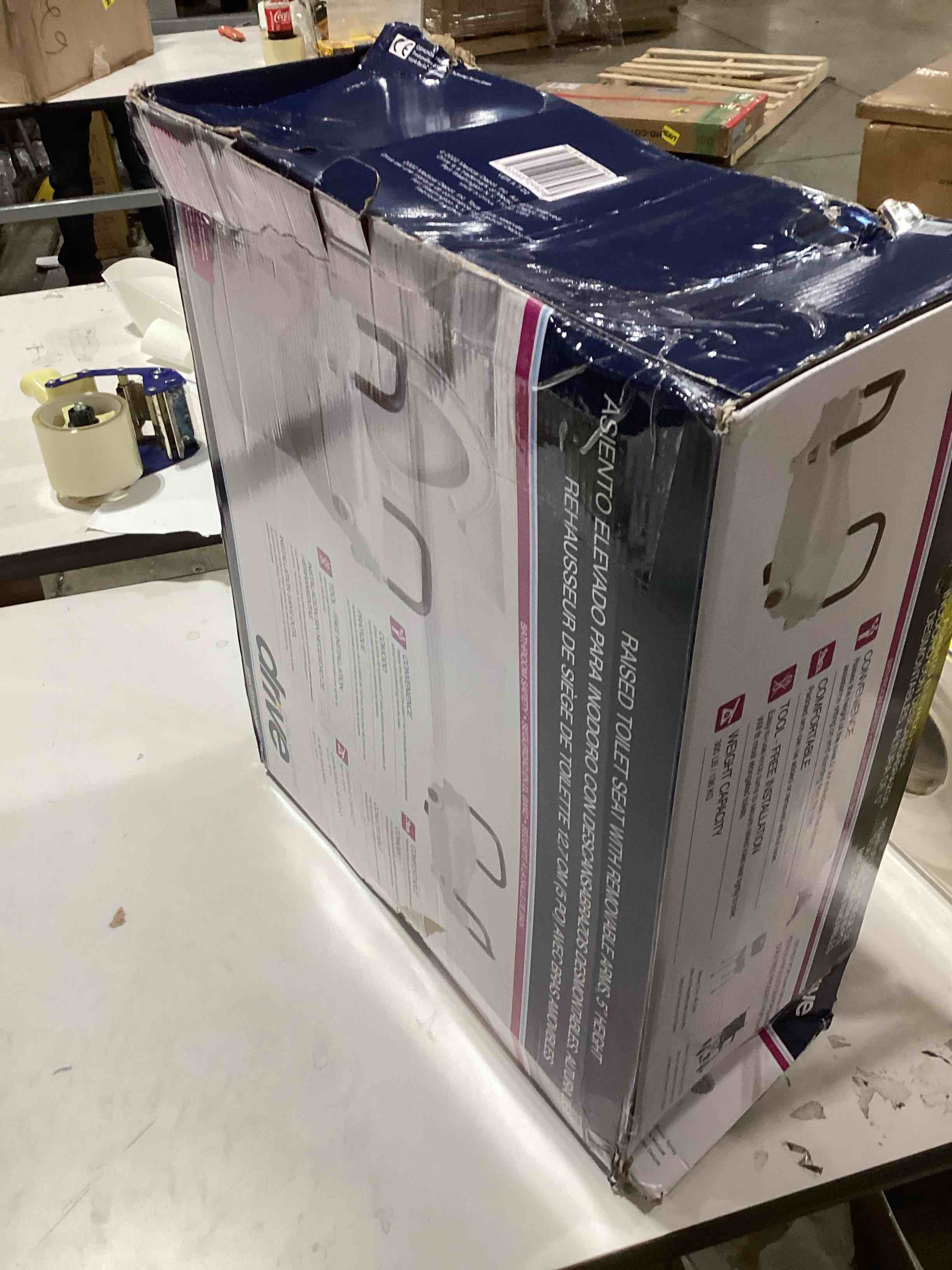 Condition photo showing As Is for Bath SafetyRaised Toilet Seat Product Description: Elev.Toilet Seat w/ RemArms,RTL,1 EA