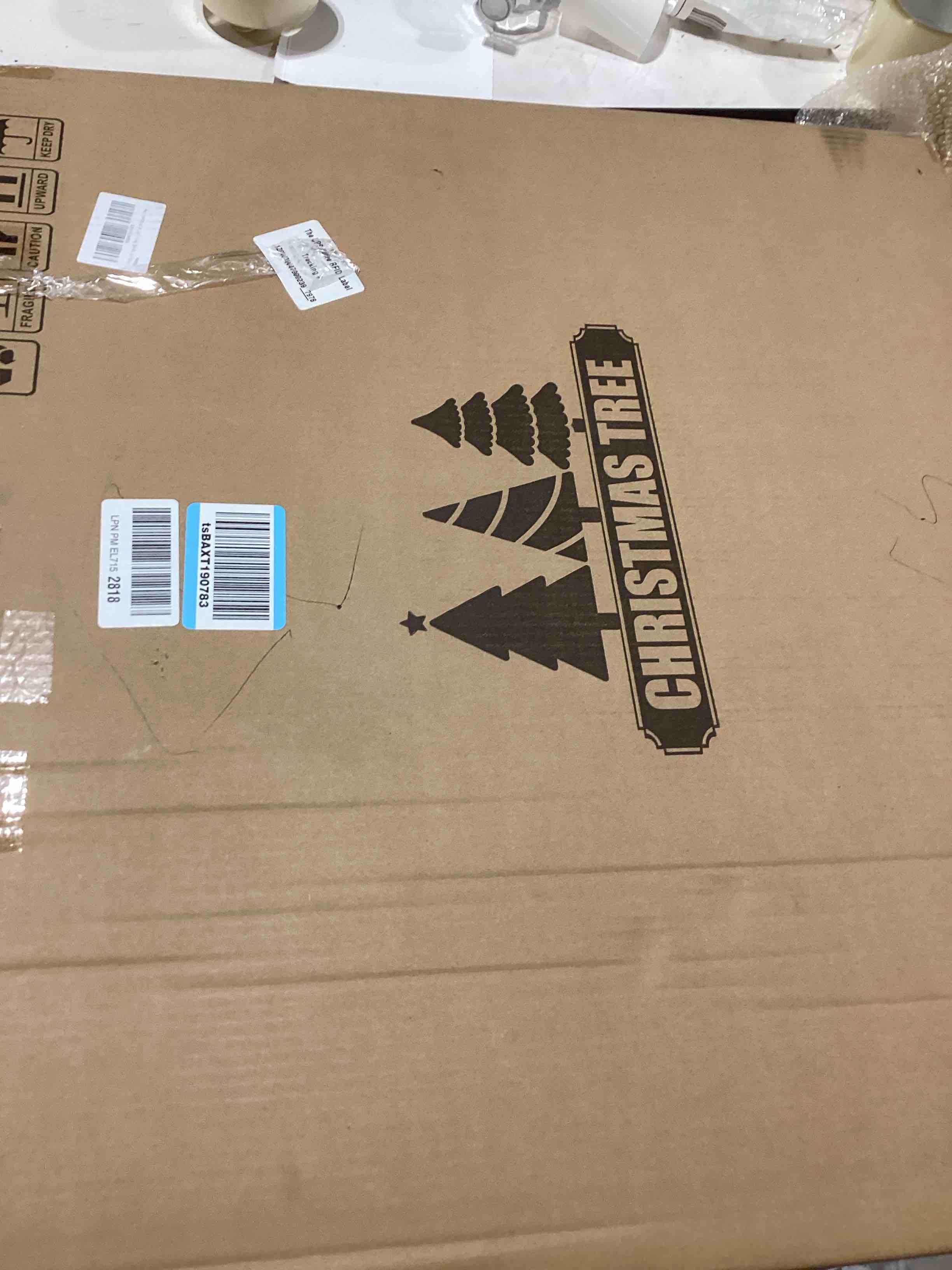 Condition photo showing As Is for 144 PCS/1.18 inch Christmas Tree Ornaments, Christmas Ball Decoration Set Color Mixing?Red Green Gold Blue Rose red Silver? Christmas Ball Shatterproof Hanging Tree Ornament Set Colorful