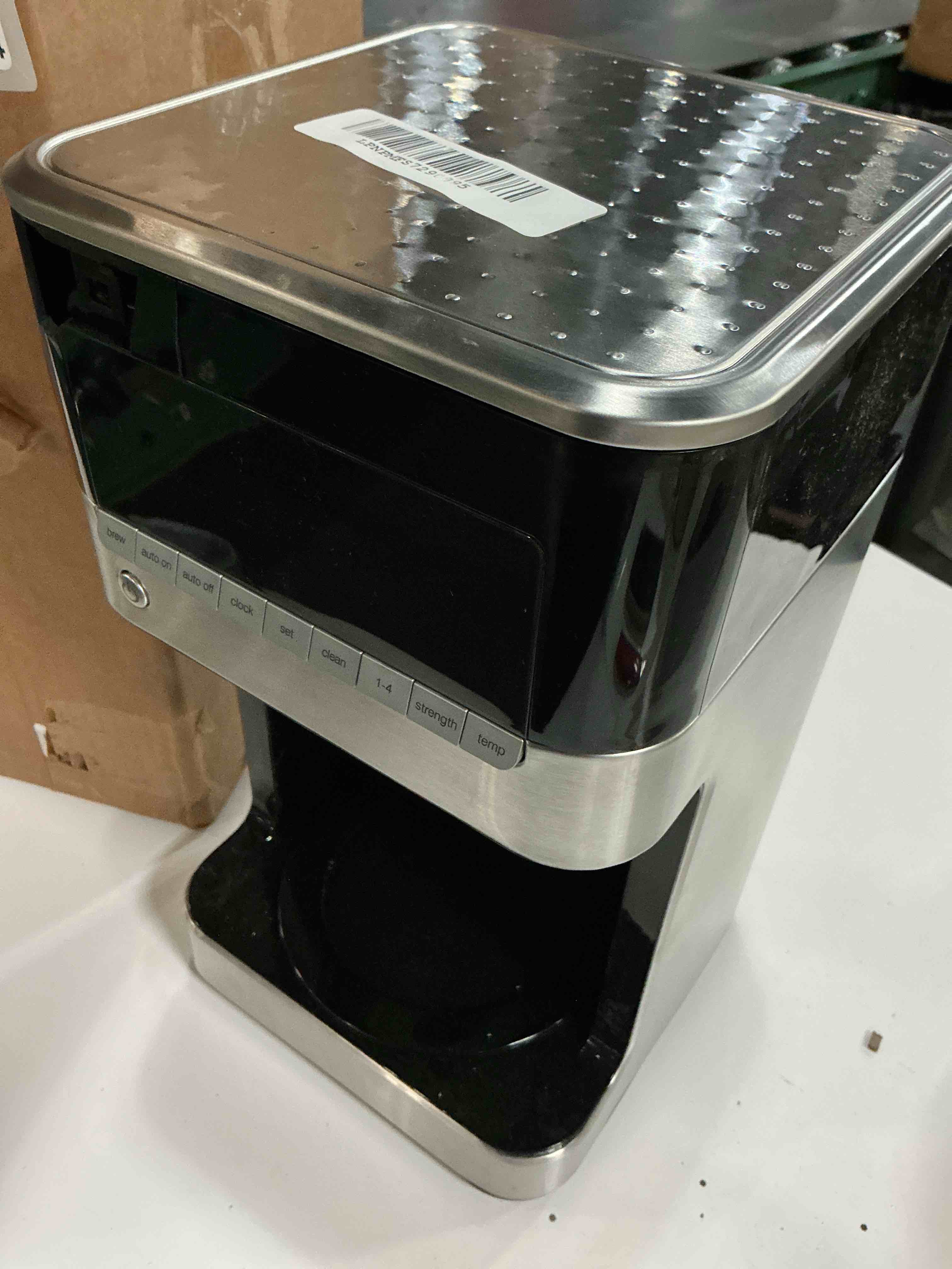 Condition photo showing As Is for Braun BrewSense 12 Cup Drip Coffee Maker - Pause & Pour Mid Brew, Coffee Machine with 24-Hour Timer & Clock, Bold & Regular Strength, 1-4 Cup Functions, Self Clean, Auto Shutoff, Stainless Steel Brewsense Advanced