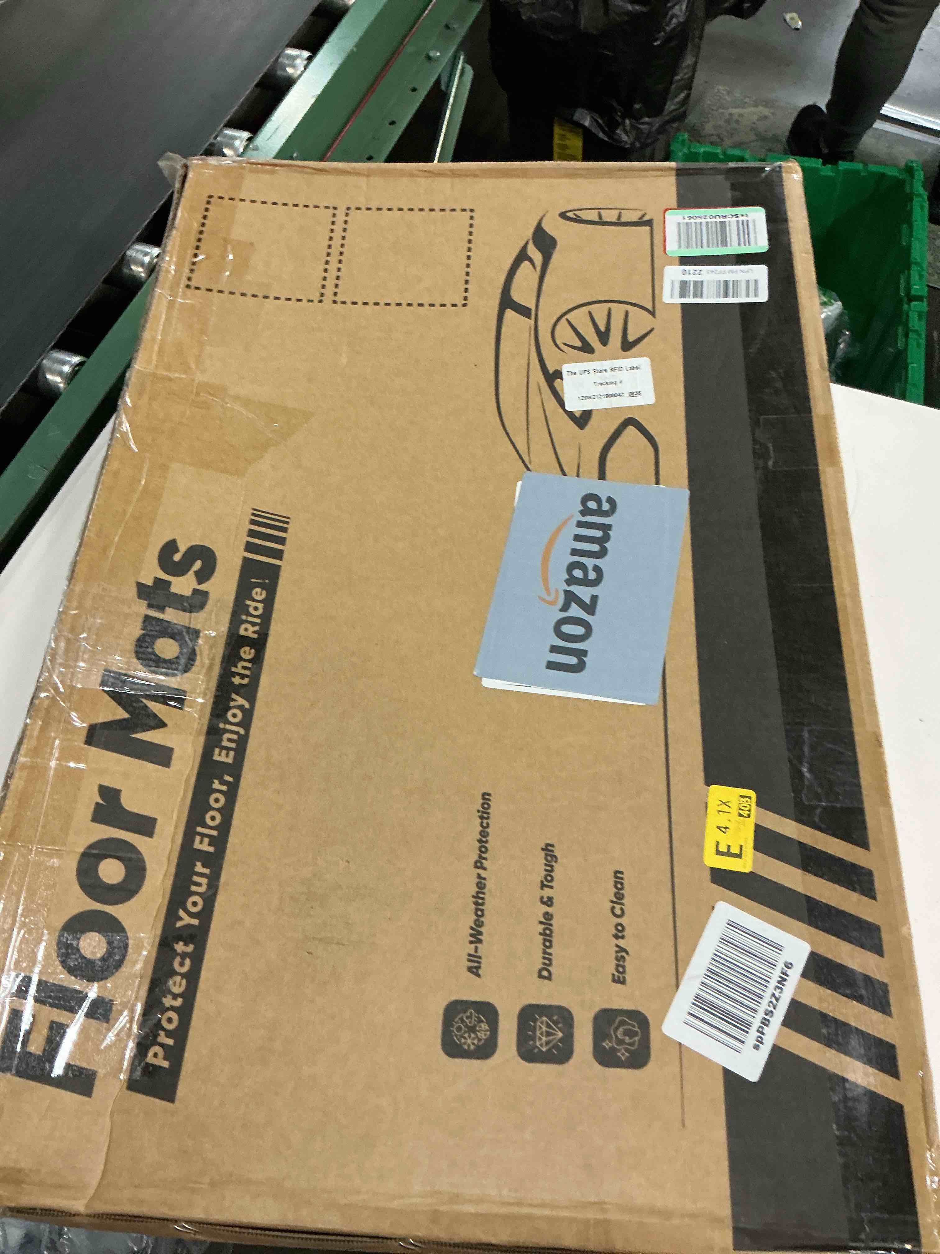 Condition photo showing Good Condition for for Mustang Mach E Floor Mats & Cargo Liner 2021–2025, Custom Fit All Weather TPE Car Mats for Mach E Accessories, 1st & 2nd Row Heavy-Duty Black Floor Liners for Ford Mustang Mach-E by DiffCar