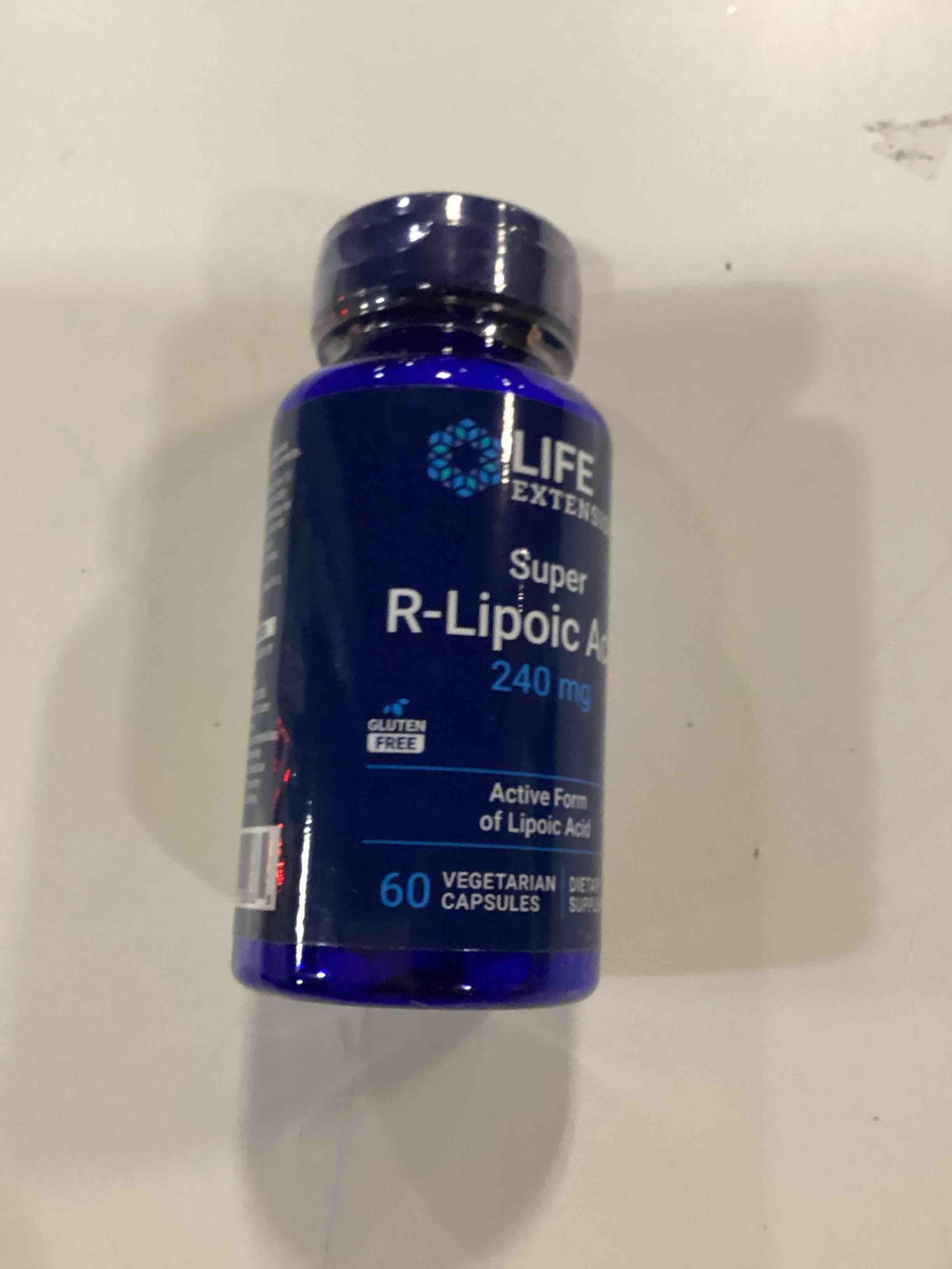 Condition photo showing New/Like New for (Exp:04/2026) Life Extension Super R-Lipoic Acid – Healthy Aging, oxidative Stress Defense – with 240 mg of Active R-Form of R-Lipoic Acid – Gluten-Free – Non-GMO – Vegetarian – 60 Capsules 60 Count (Pack of 1)