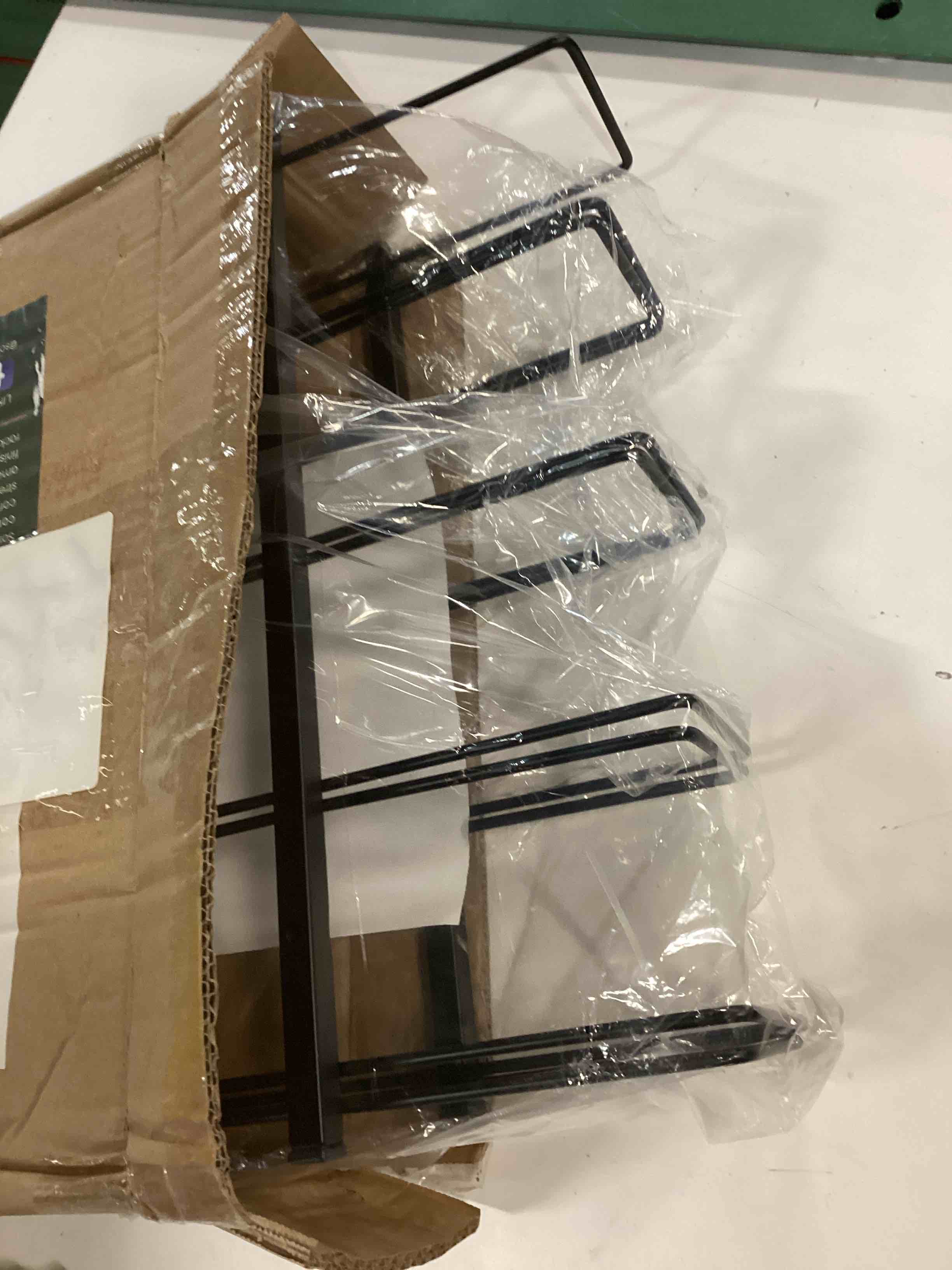 Condition photo showing Good Condition for Sorbus Wall Mount Wine Rack (Holds 9 Bottles) - Wine Rack Wall Mounted for Wine Bottles, Liquor, Champagne, Black Metal Wine Bottle Holder for Home Bar, Wine Kitchen Storage