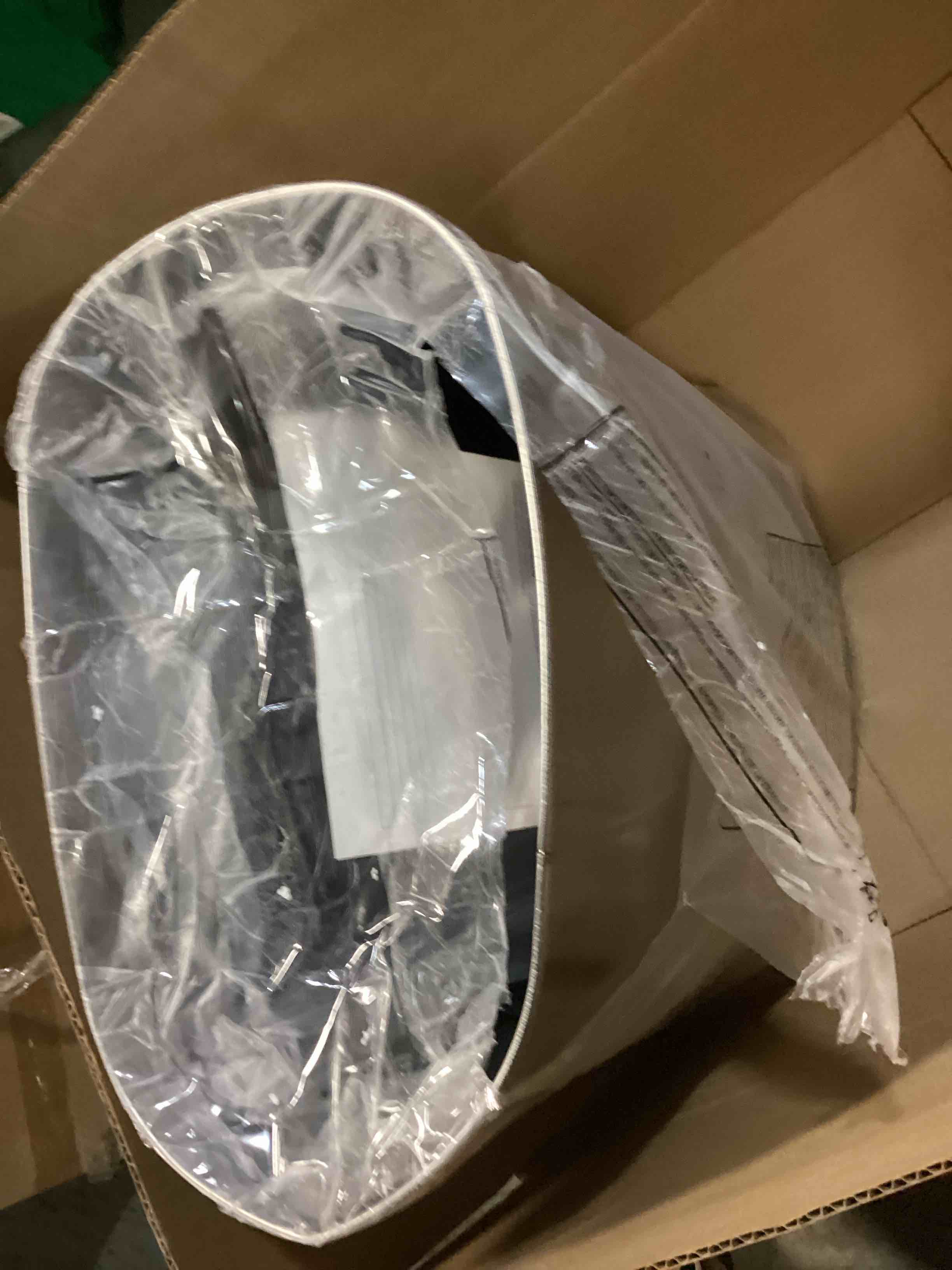 Condition photo showing As Is for BestOffice | 13 Gallon Trash Can with Lid | Automatic Touchless Garbage Can | Odor Control | Modern Oval Design | Easy to Clean | Stainless Steel | Fits Any Kitchen, Bathroom, Office or Home Stainless Steel Stainless Steel