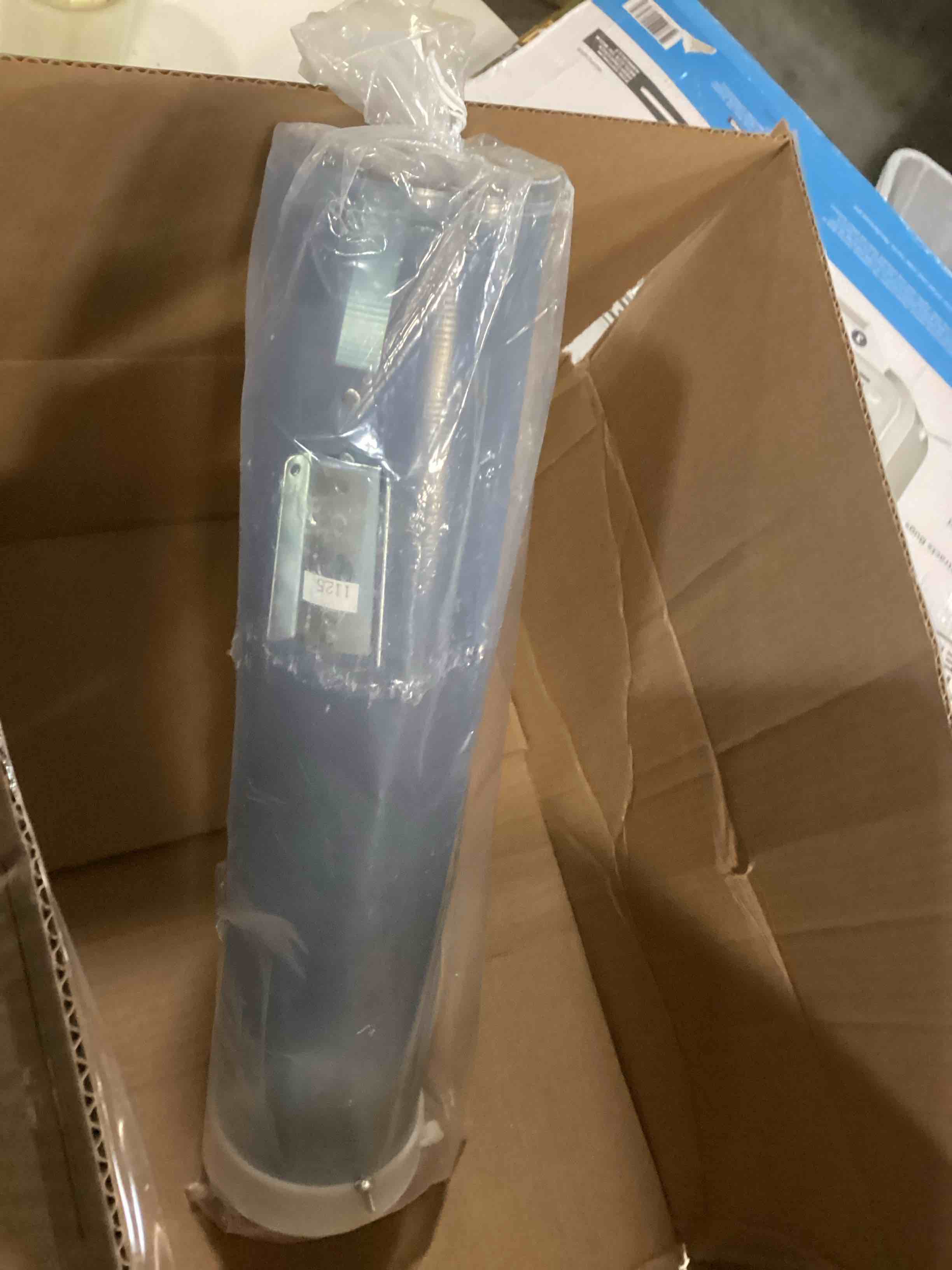 Condition photo showing As Is for San Jamar Medium Pull-Type Cup Dispenser 4-10 Oz. Cups with Flip Cap for Restaurants, Home, And Office, Plastic, 16 Inches, Frosted Blue Blue 1