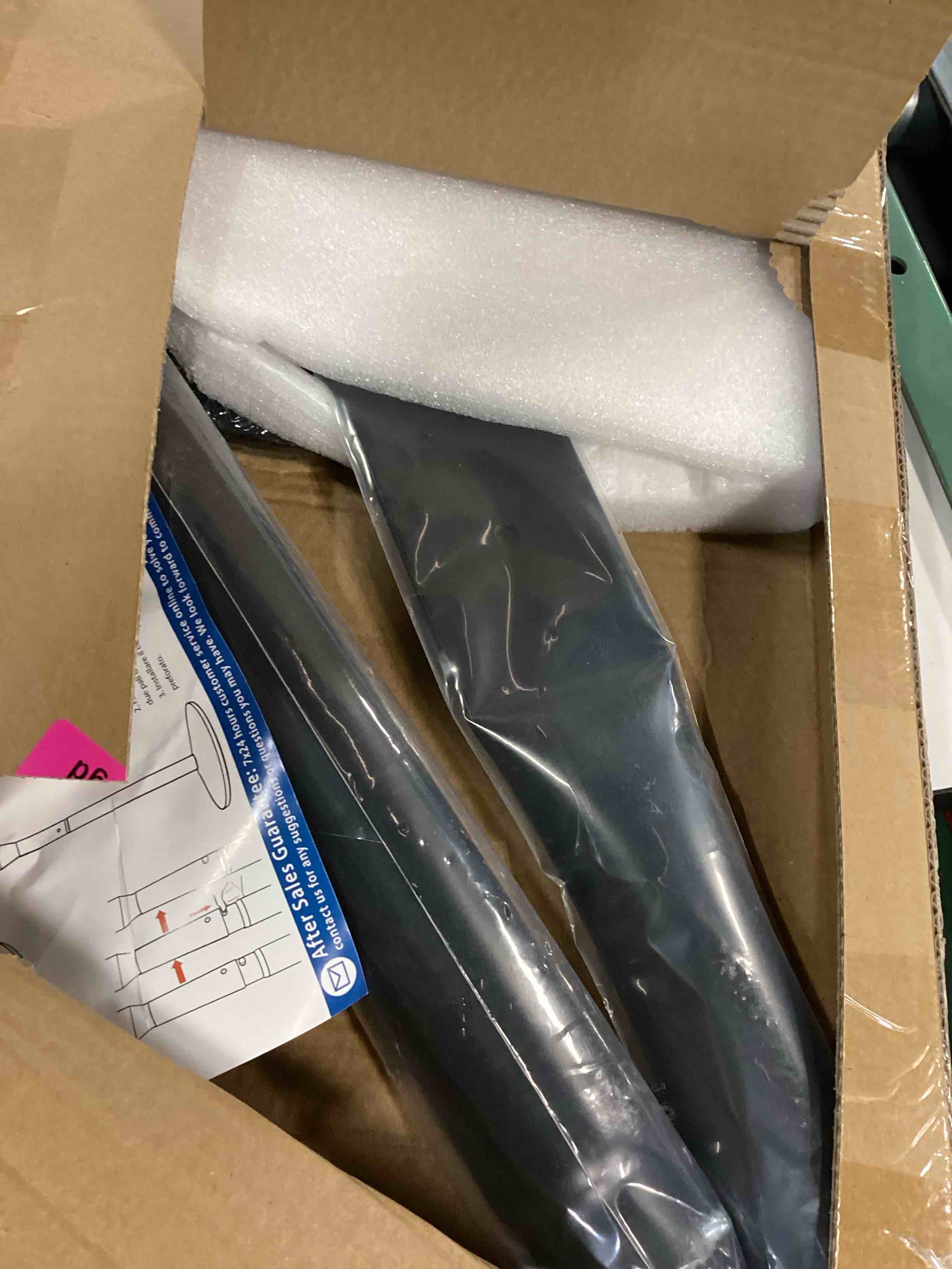 Condition photo showing Good Condition for Heavy Duty Cast Iron Sign Post With 12" Diameter Bottom Round Base, 48" Movable Stand for Hanging Signs 1Pack-Round Base-15lbs