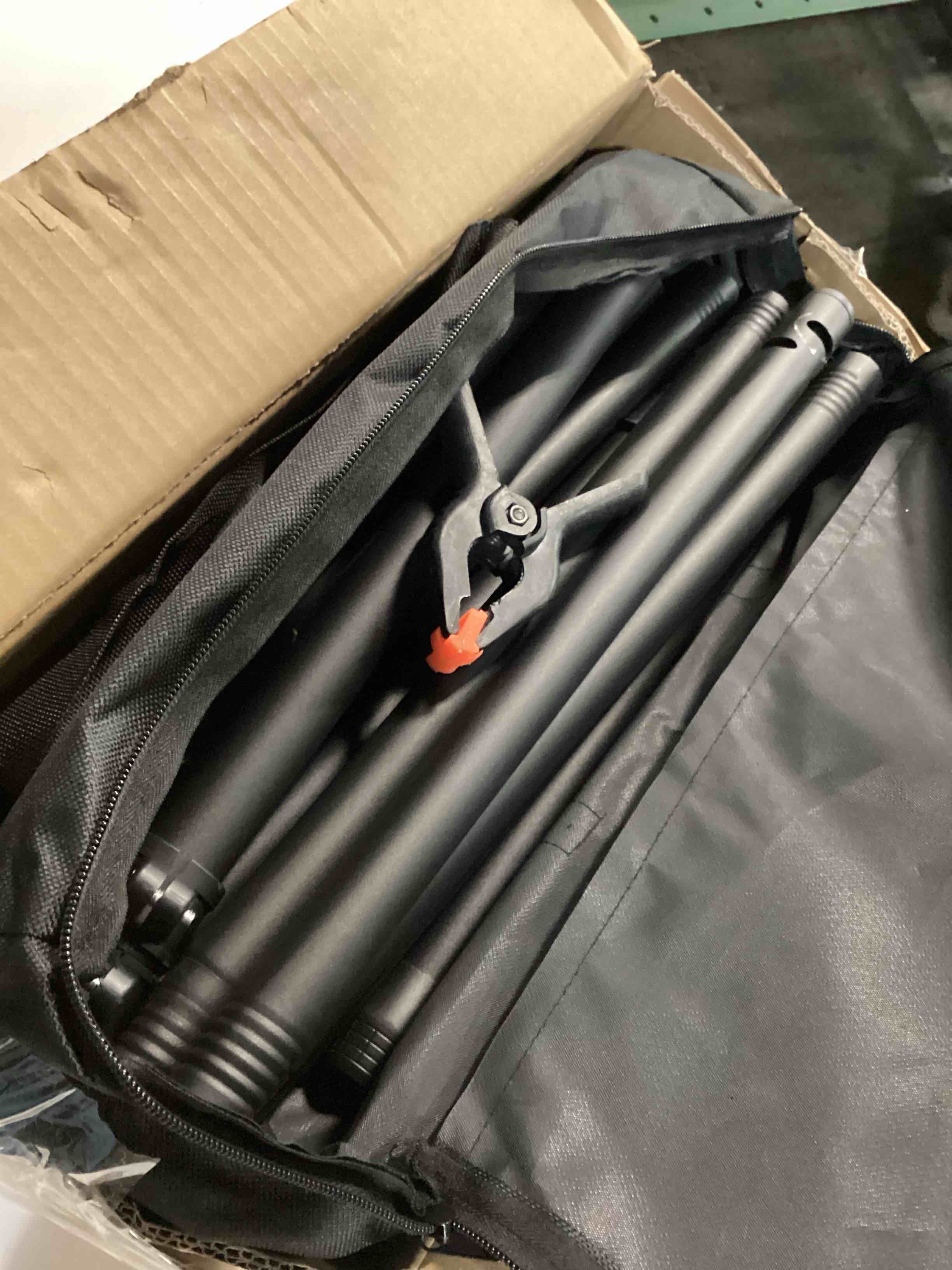 Condition photo showing As Is for Hemmotop Backdrop Stand 10x8ft (WxH), Photography Background Stand for Parties, Adjustable Photo Backdrop Stands Kit for Wedding, Photo Booth, Party, Decoration, Balloon, Projector Screen