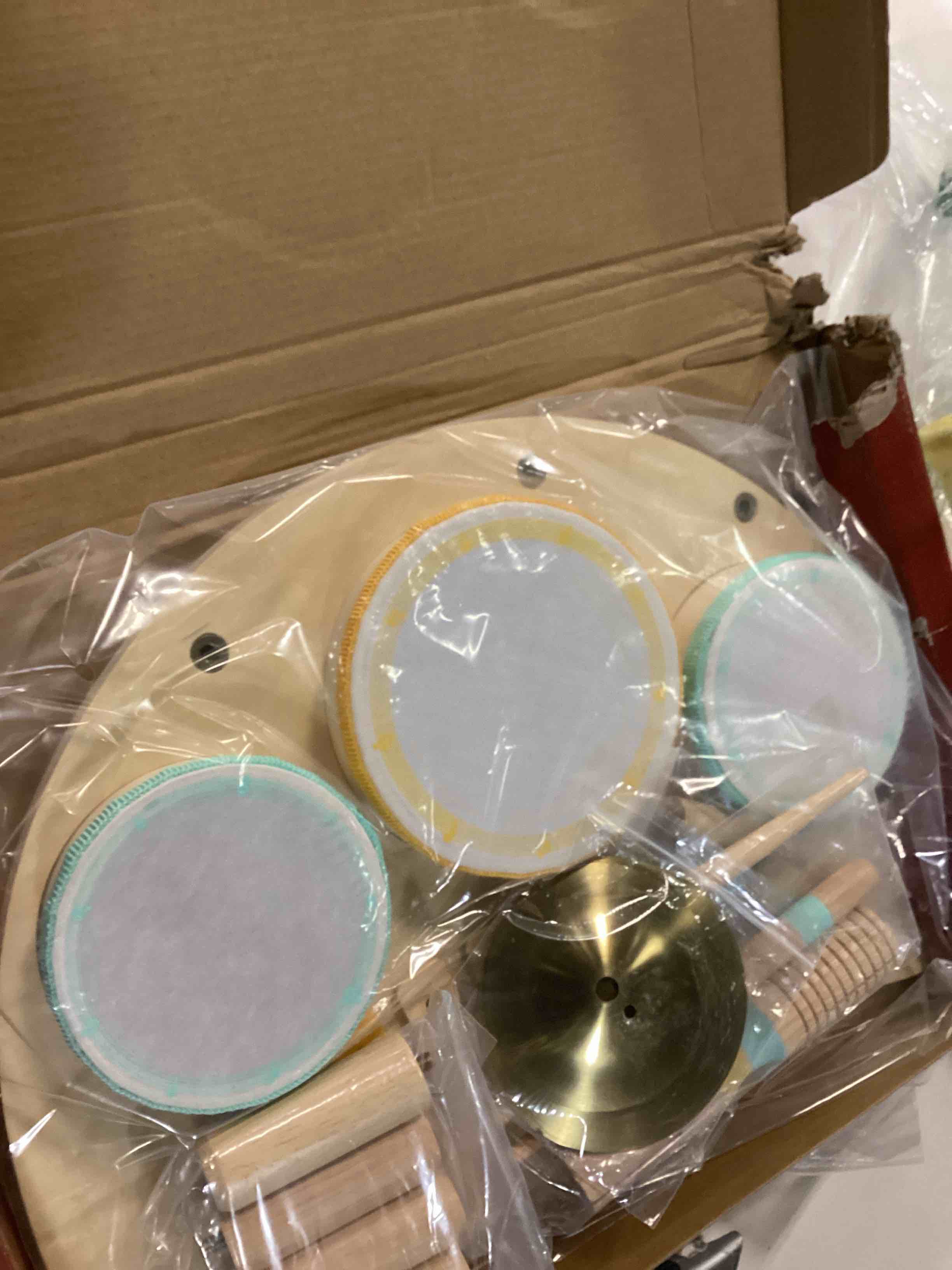 Condition photo showing Good Condition for Kids Drum Set, Montessori Musical Instruments for Toddlers 1-3, Wooden Musical Toys for Baby 12-18 Months, Preschool Educational Xylophone Drum Kit, Birthday Gift for Boys Girls Ages 3+