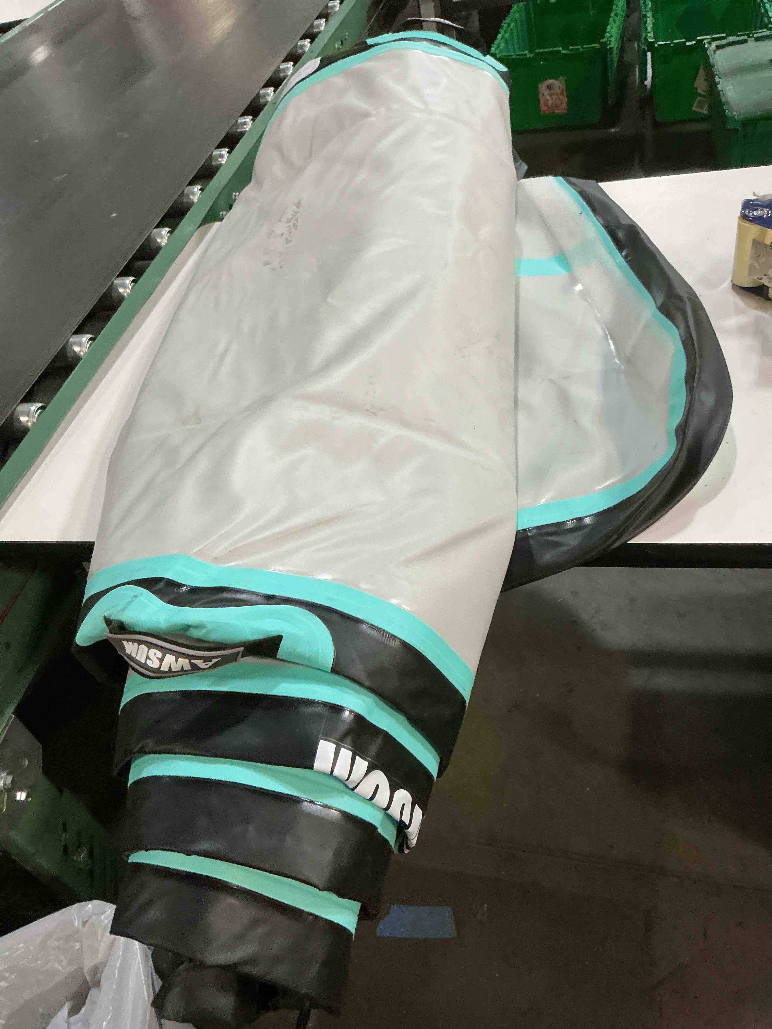 Condition photo showing As Is for AWSUM Inflatable Air Gymnastics Mat 10ft/13ft/16ft/20ft/23ft Training mat 4/8 inches Thick tumbling mat with Electric Pump for Home/Gym/Outdoor