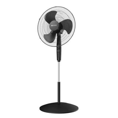 utilitech 18-in 120 -volt indoor black oscillating pedestal fan with remote charger not
