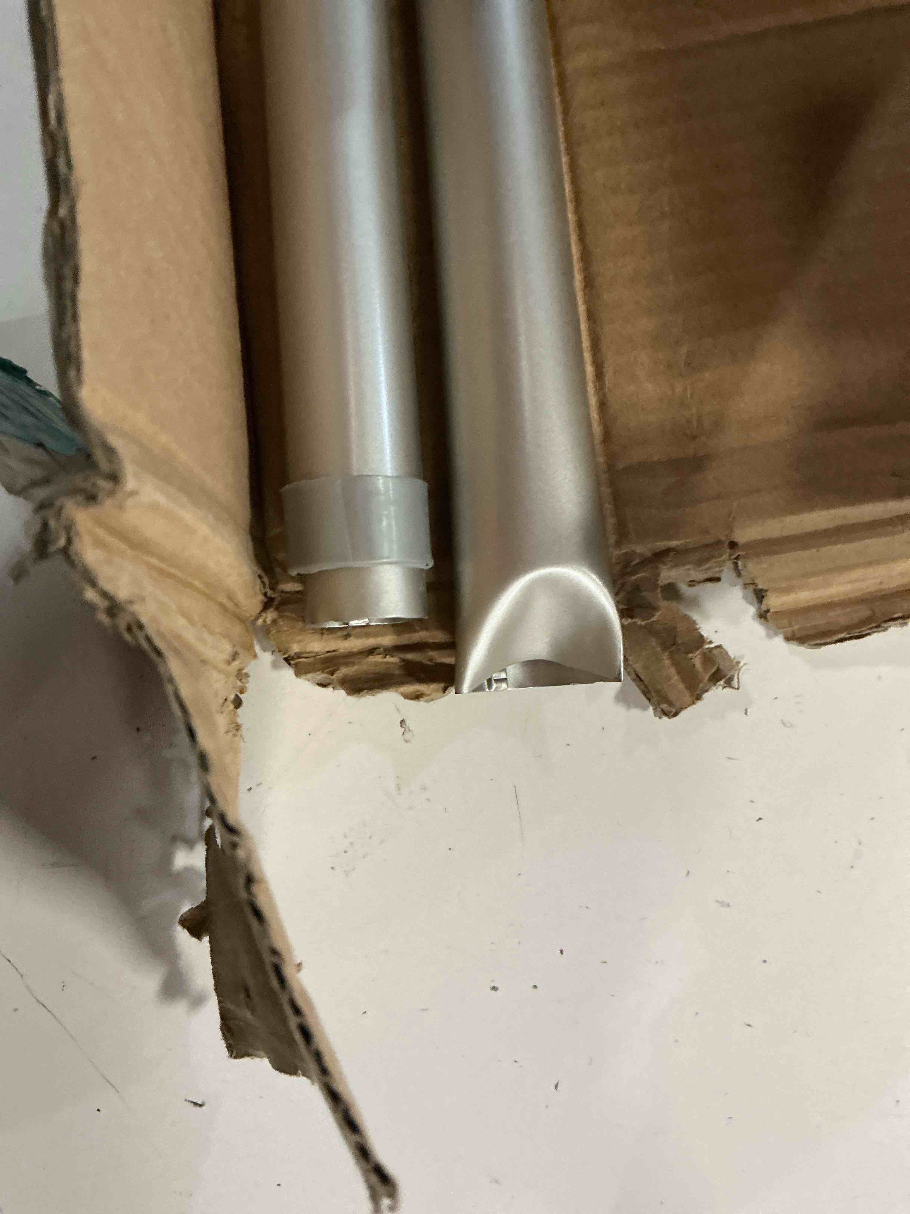 Condition photo showing As Is for Decopolitan Ball Single Telescoping Drapery Rod Set, Long, Silver, 72 to 144-Inch Silver 72 to 144-Inch Ball