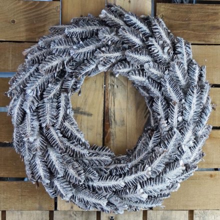 set of 3 frosted mini pinecone wreath