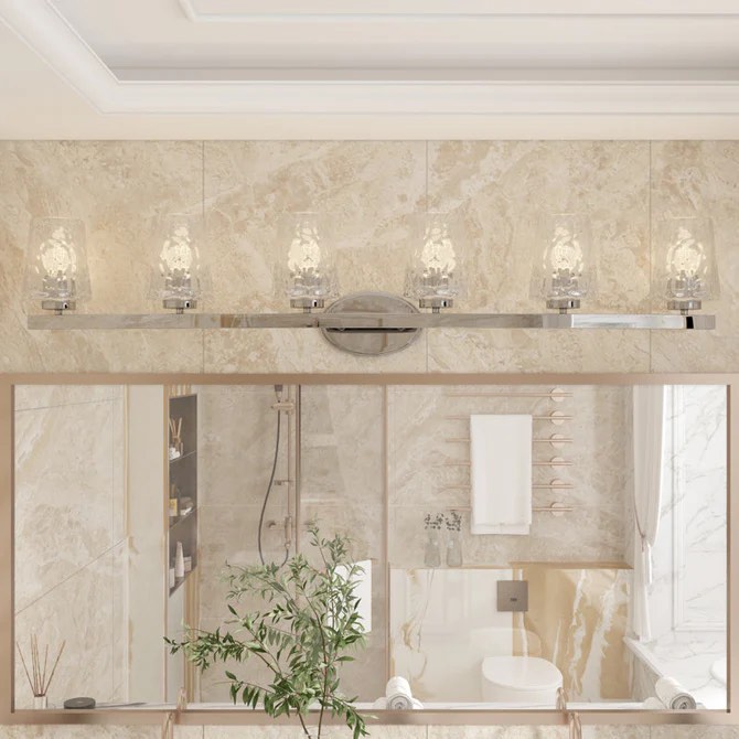 Waycross 6-Light Honeycomb Design Bathroom Vanity Light