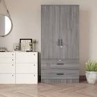 Scottie Armoire 2-Door Wardrobe with 2-Drawers New Design