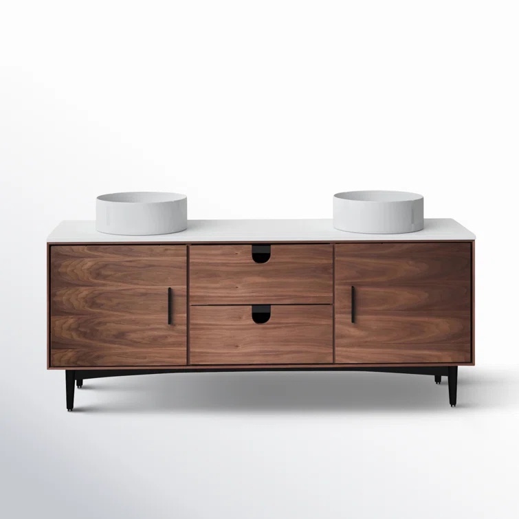 (incomplete)Antonina 72.05'' Double Bathroom Vanity with Quartz Top