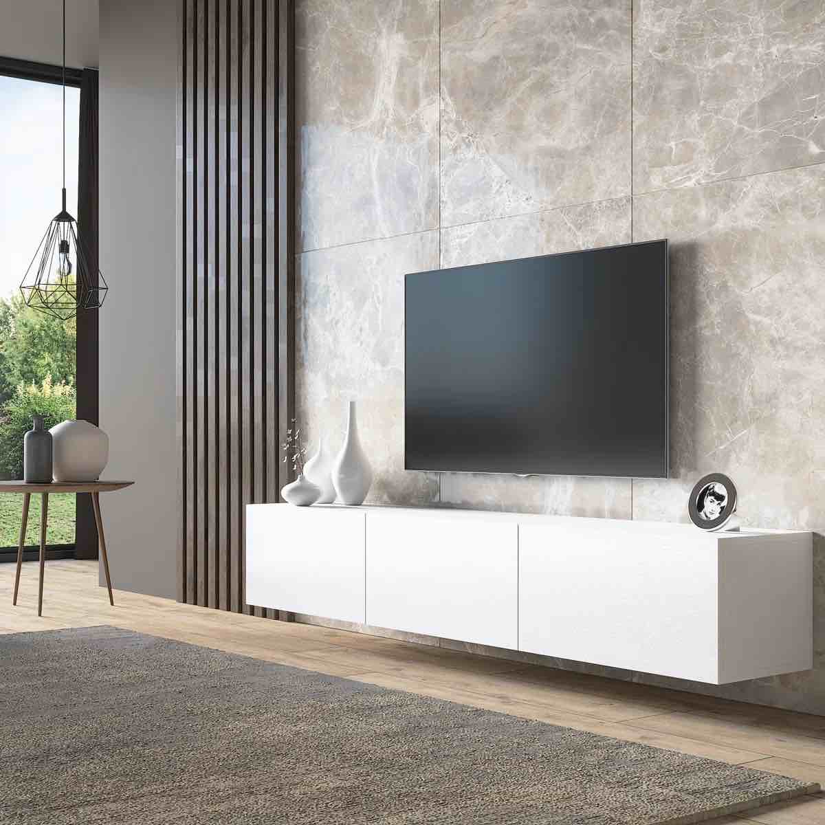 (incomplete)colima modern floating tv stand up to 80" tvs wall-mounted media console with storage cabinet