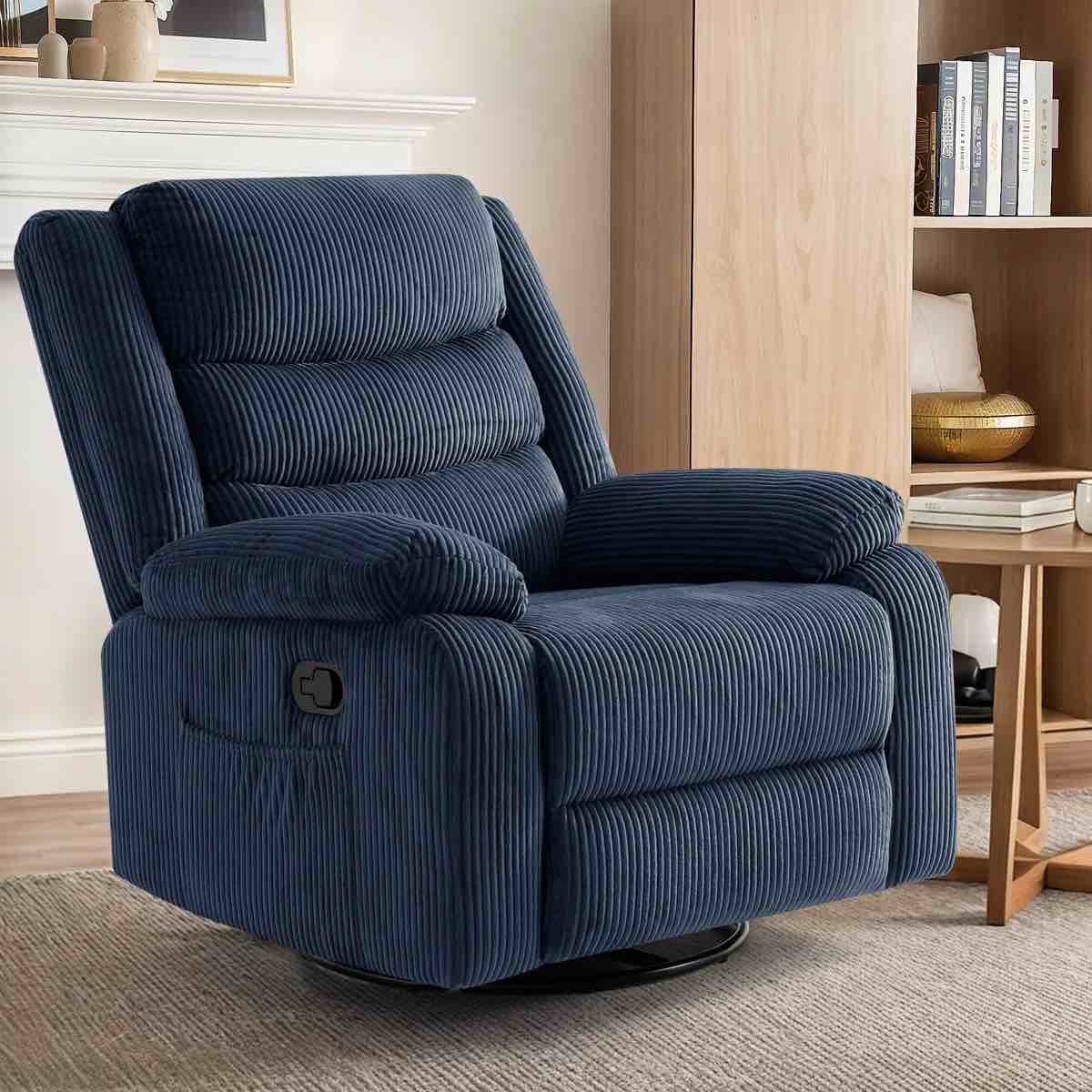 360° swivel Rocker Oversized Recliner Chair Nursery