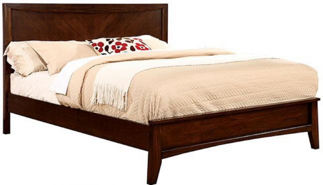 ( Incomplete, only Headboard ) Snyder Collection CM7792EK-BED Eastern King Size Bed with Panel Headboard  Low Profile Footboard  Solid Wood and Wood Veneers Construction in Brown