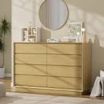( incomplete)Lupo 8 Drawer 54" W Double Drawer Dresser, Dresser Chest Of Drawers With Large Capacity Storage