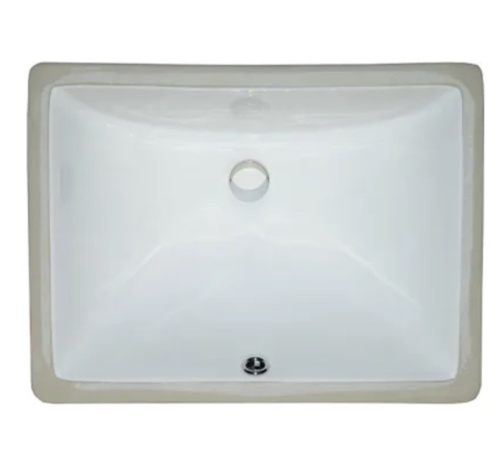MSI 18-1/2" Rectangle Porcelain Undermount Bathroom Sink bicolors ceramic bathroom sink 