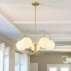 Auline 5 - Light Gold Steel Dimmable Classic / Traditional Chandelier