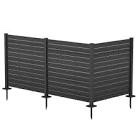 kozyard outdoor privacy screens air conditioner fence panels trash can screens (3black panels)