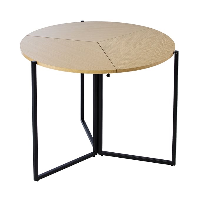 Southern Enterprises Ladston Natural Folding Round Dining Table