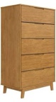 Jerred 5 Drawer Solid Wood Chest