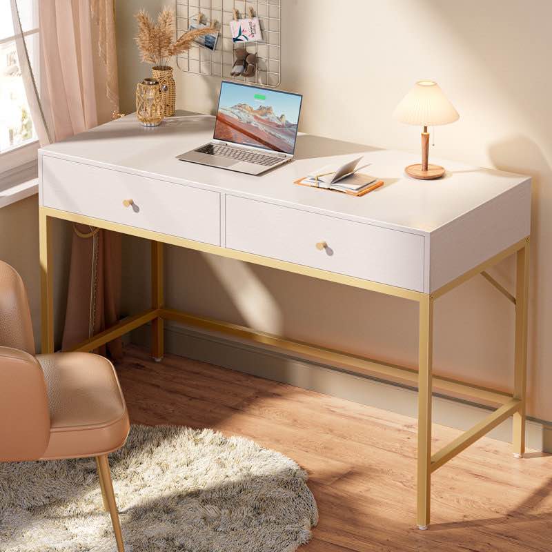 47" Writing Desk with 2 Drawer Storage