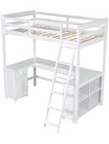 (incomplete ) ( box 2 of 2) Kids Loft Bed With Built-In-Desk