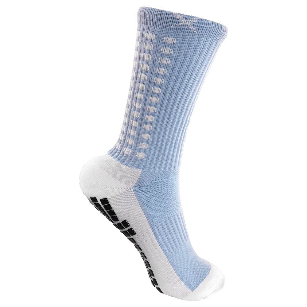 lux soccer grip calf socks - light blue