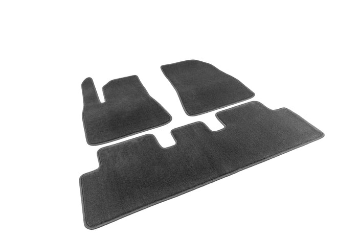 tesla model 3 highland precision fitment 28oz embroidered carpet floor mat set