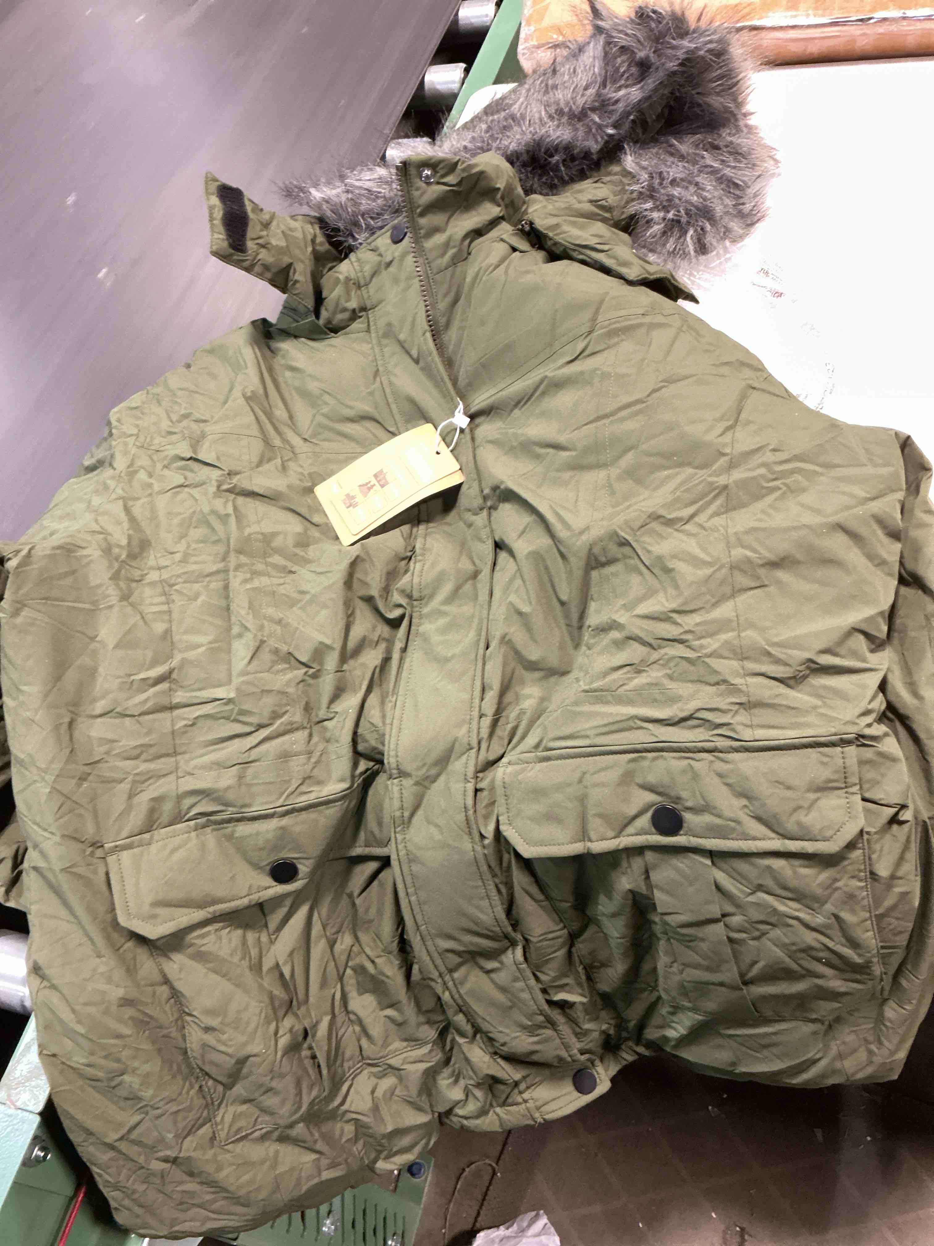 Condition photo showing Good Condition for wantdo Women's Winter Coats Warm Thicken Puffer Parka Jacket with Hood size XXL green 