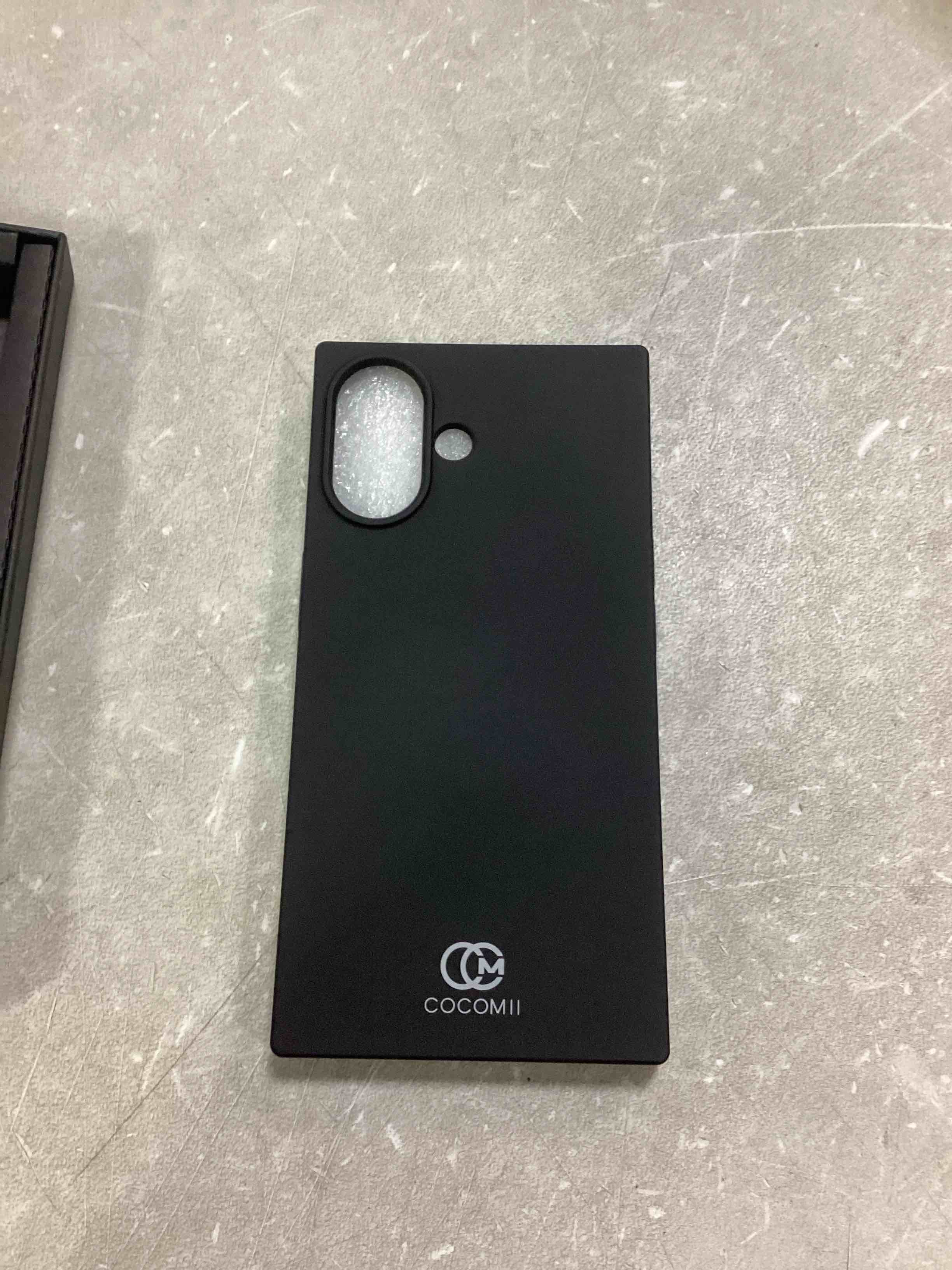 Condition photo showing Good Condition for Cocomii - Rectangle Case Compatible with iPhone 16 - Compatible with MagSafe, Soft Touch Silicone, Microfiber Lining, Magnetic Phone Case for iPhone 16 6.1 inch, Black Apple iPhone 16 (6.1") Black
