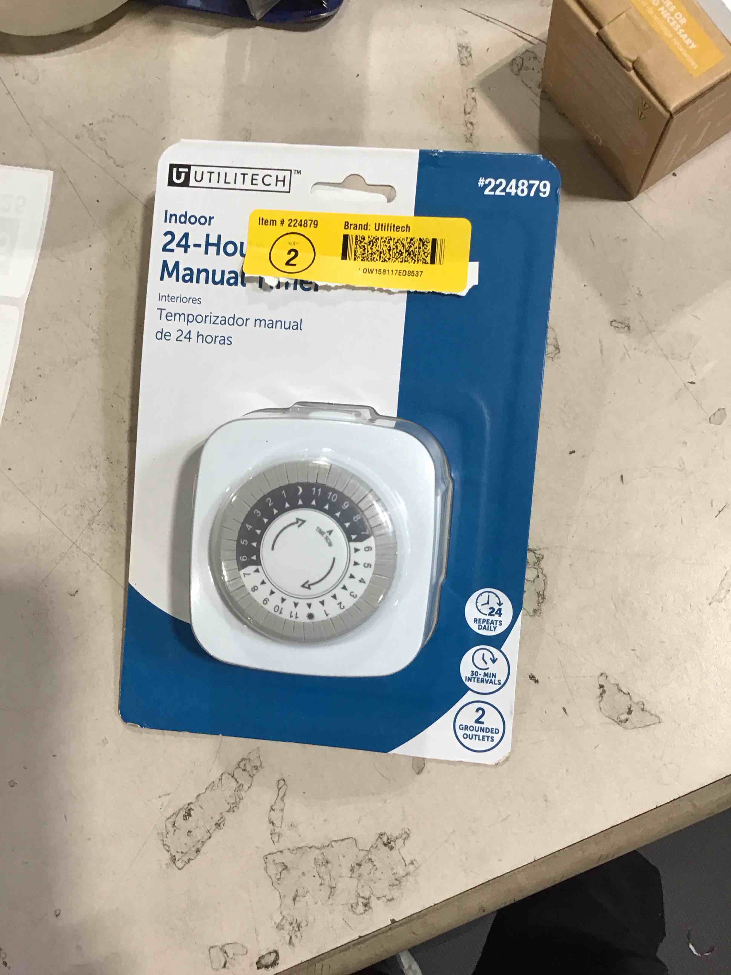 Intermatic TN111K 15-Amp Indoor Timer - Versatile 24-Hour Control - Easy Manual Override and Single 2-Prong Design (1 Pack)