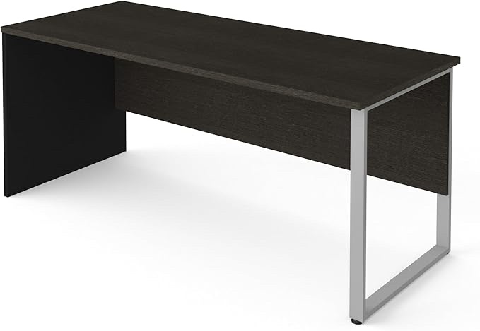 72W Table Desk with Rectangular Metal Leg