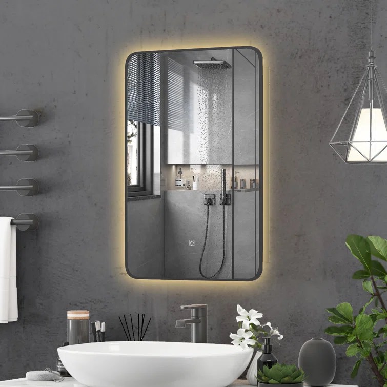 (incomplete)Leonne W H Frameless Medicine Cabinet with Mirror and 3 Fixed Shelves