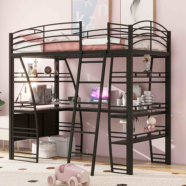 (incomplete) aty metal full size loft bed