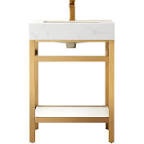 Carrara Marble Theiler Bathroom Vanity with Sink