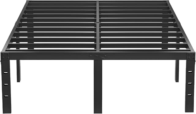(incomplete) Hather Heavy Duty 18'' Metal Platform Bed Frame, Slots for Headboard Attachment, Noise Free
