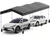 10'x30' Instant Pop-Up Carport Canopy with One-Push Locking System, Waterproof UPF50+ Fabric & 3-Height Adjustments - Portable Garage Tent with Removable Sidewalls and Wheeled Carry Bag for Weddings, Events, or Vehicle Storage