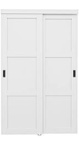 (incomplete) Manufactured Wood Paneled with Installation Hardware Kit Sliding Closet Doors