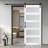 (incomplete) Glass Sliding MDF Barn Sliding Door Hardware Kit, Tempered Frosted Glass, Simple DIY Assembly
