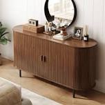 55'' Sideboard Storage Cabinet With Doors And Shelves - Credenza Storage Cabinet For Office, Bedroom Storage Cabinet, Hallway Storage Cabinet, Console Storage Cabinet