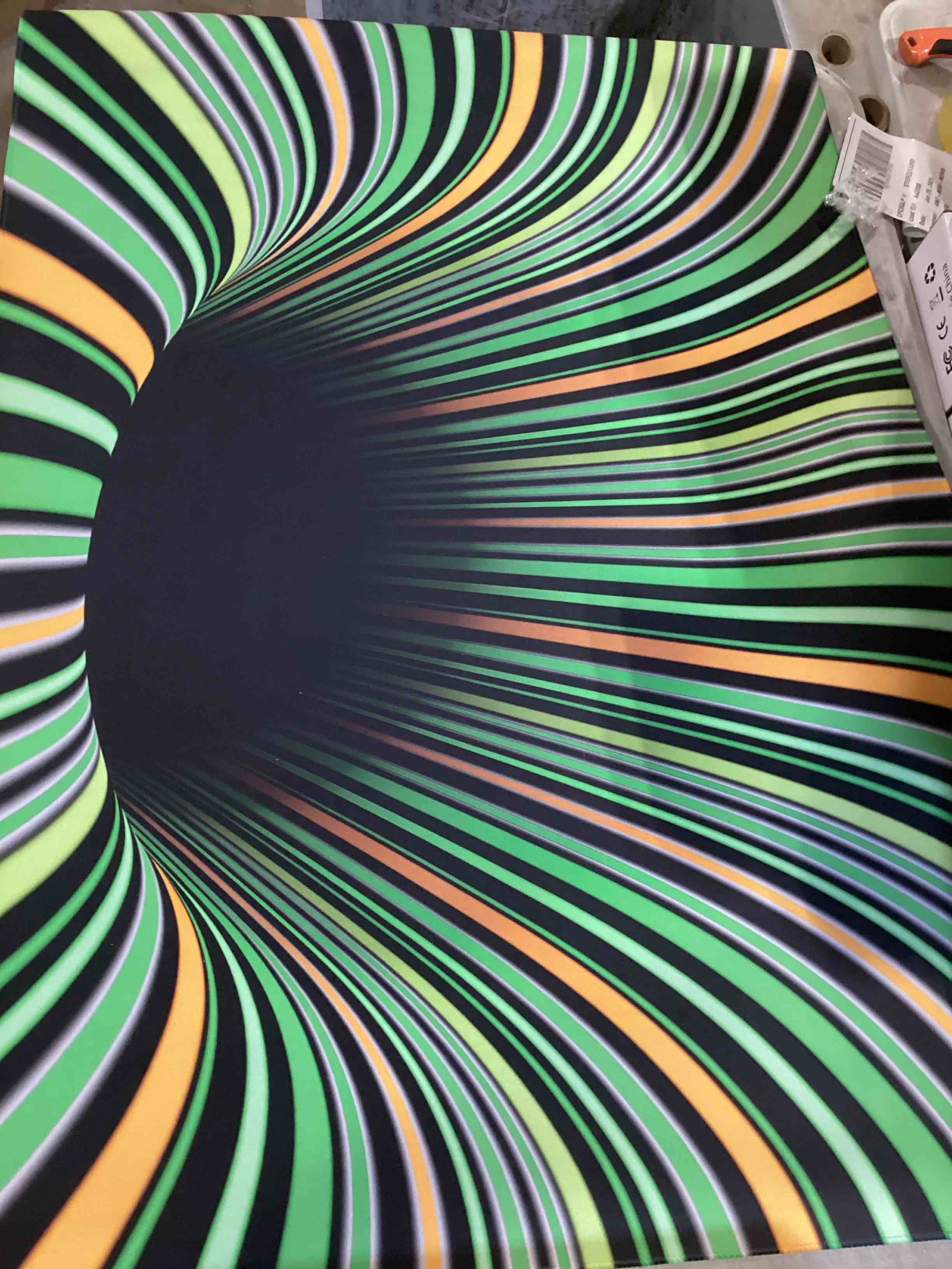 Unusuall 3D Optical Illusion Rug - Vortex Illusion Floor Mat for Door Entrance, Bathroom, Stairs, pl