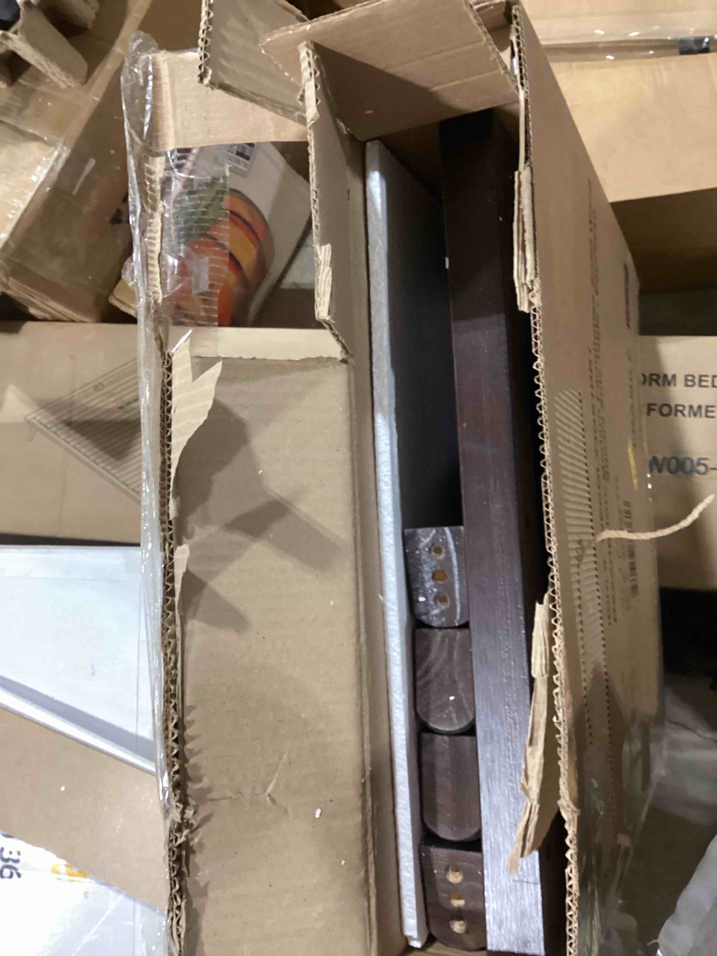 Condition photo showing As Is for Walker Edison Colt Modern Farmhouse Solid Wood Square Side Table, 18 Inch, Espresso Espresso Single Square