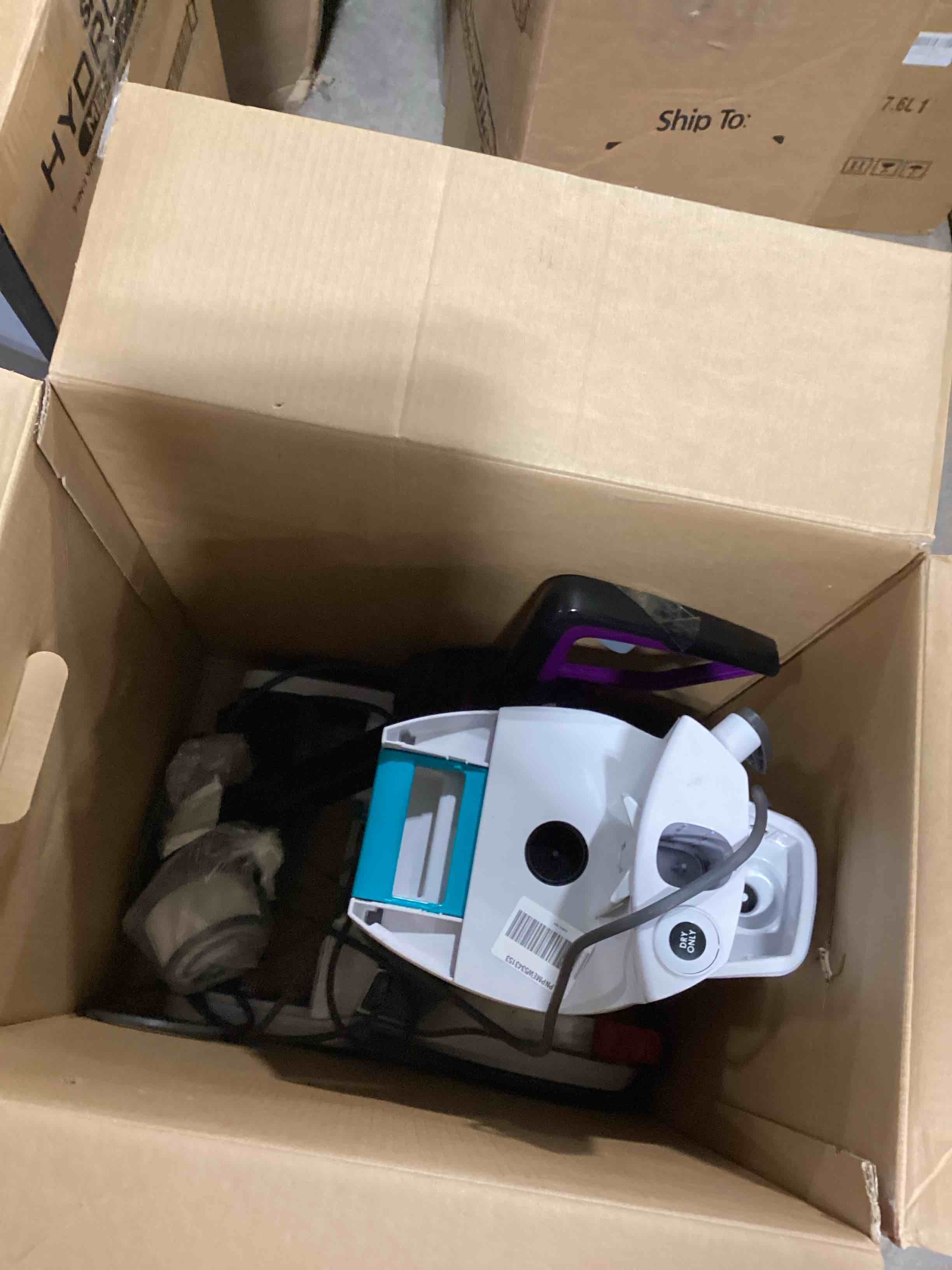 Condition photo showing As Is for Hoover PowerScrub XL Pet Carpet Cleaner Machine for Carpet and Upholstery, Deep Cleaning Shampooer Machine with Multi-Purpose Tools, Powerful Suction, Pair with Hoover Cleaner Solution PowerScrub XL Pet & Paws and Claws Pods