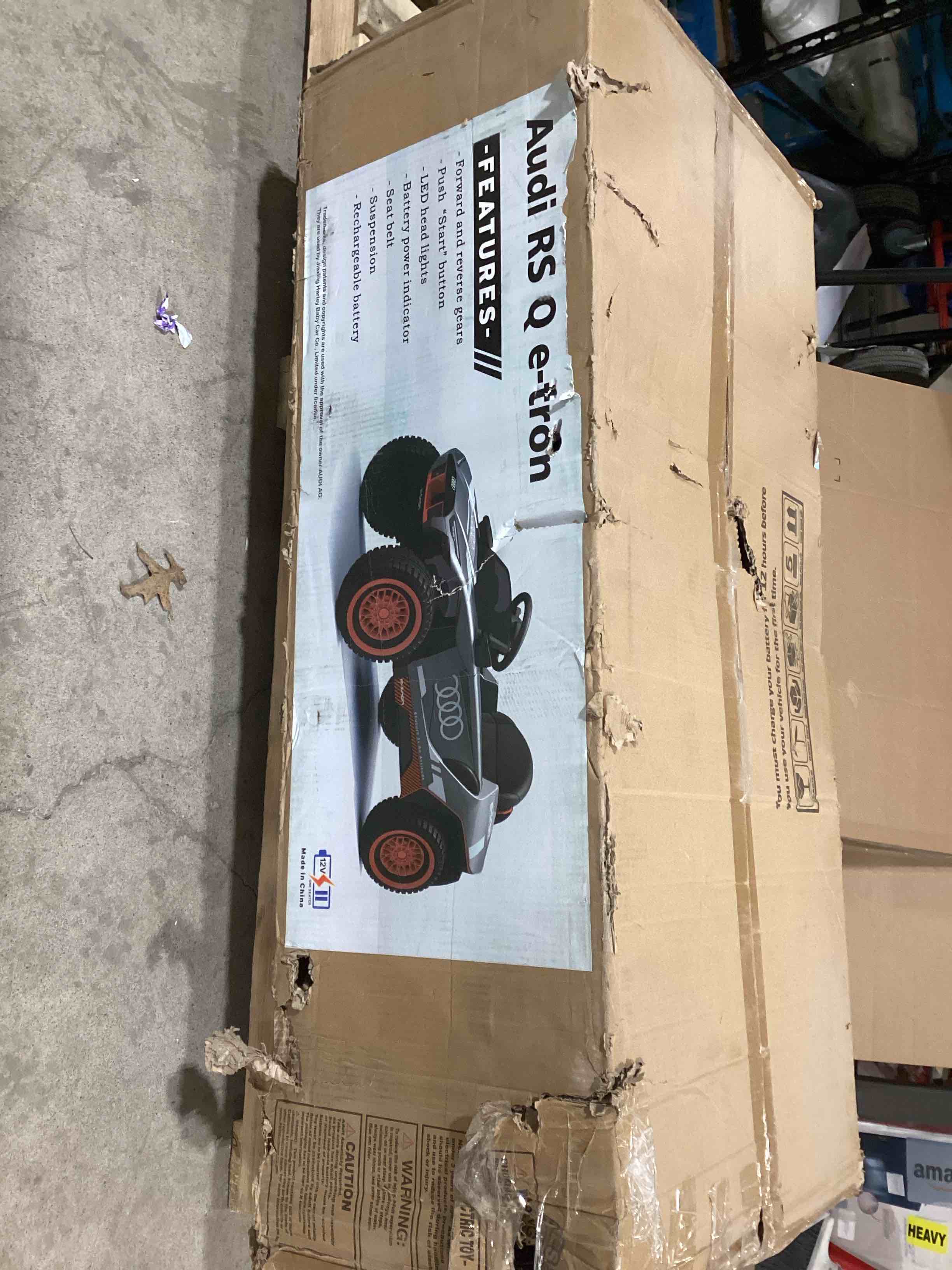 Costzon Ride on Car, Licensed Audi E-tron Racing Car, 12V Battery Powered Kids’ Electric Vehicles with Remote Control, LED Lights, 4 Suspension Springs, Sports Car for Boys & Girls, Gift